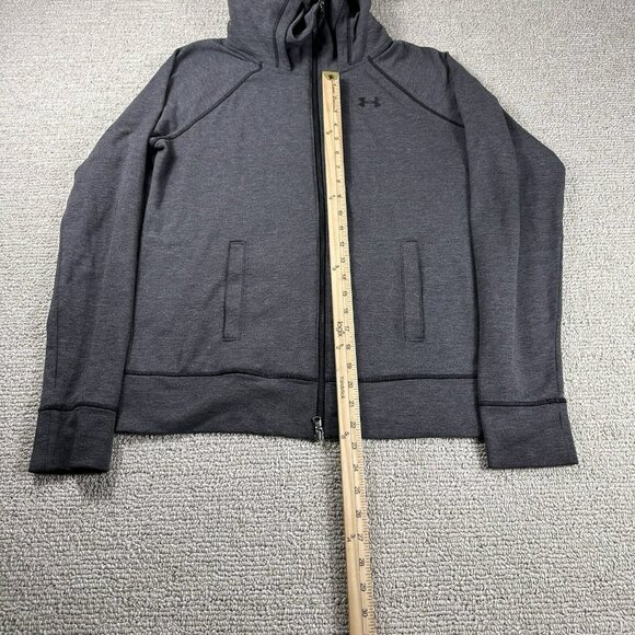Under Armour French Terry Warm-Up Full Zip Jacket Grey Women’s Size Large - Picture 4 of 6